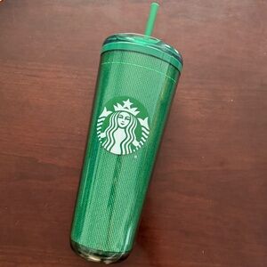 Starbucks Exclusive Green Apron Tumbler with Lid and Straw